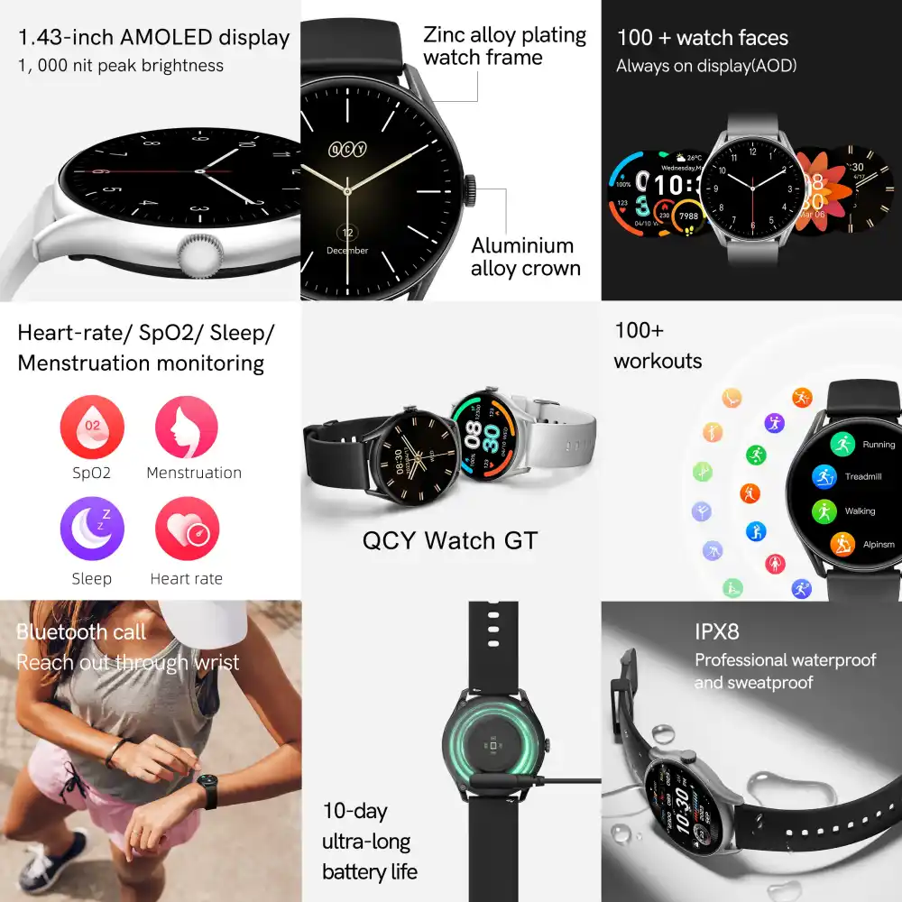 QCY Watch GT AMOLED Display Smartwatch