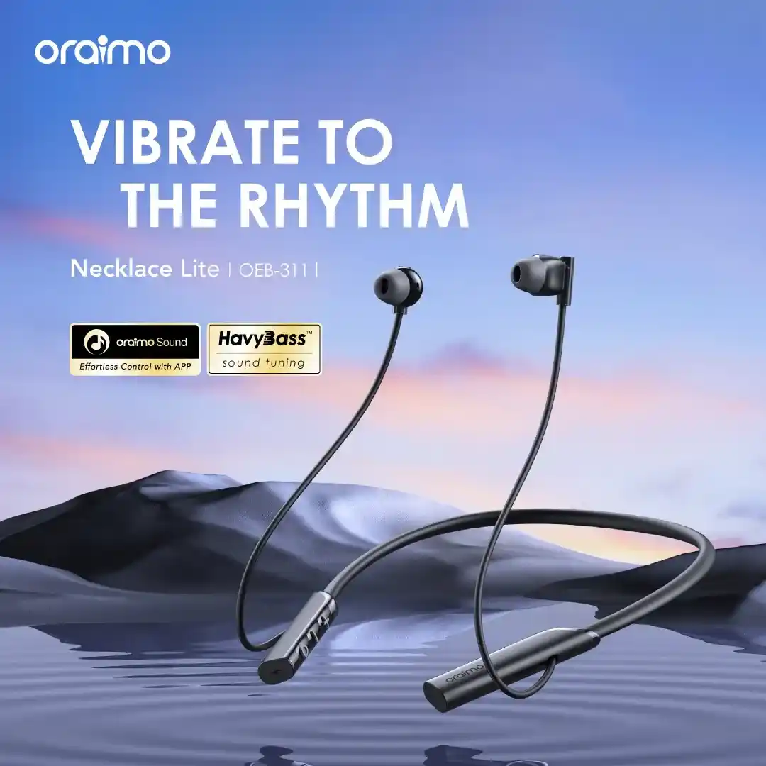 oraimo Necklace Lite Call Vibration Wireless Headphones 