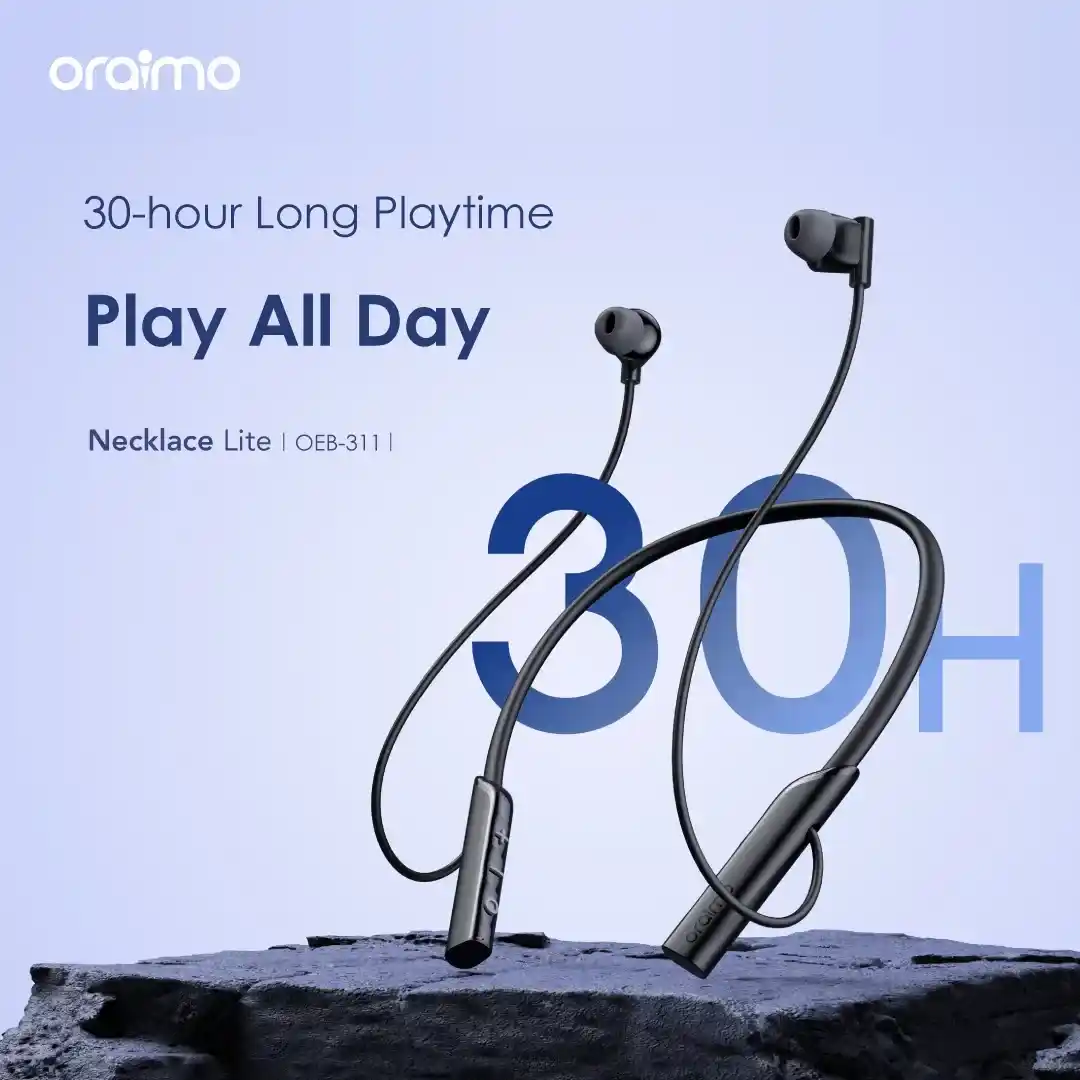 oraimo Necklace Lite Call Vibration Wireless Headphones 