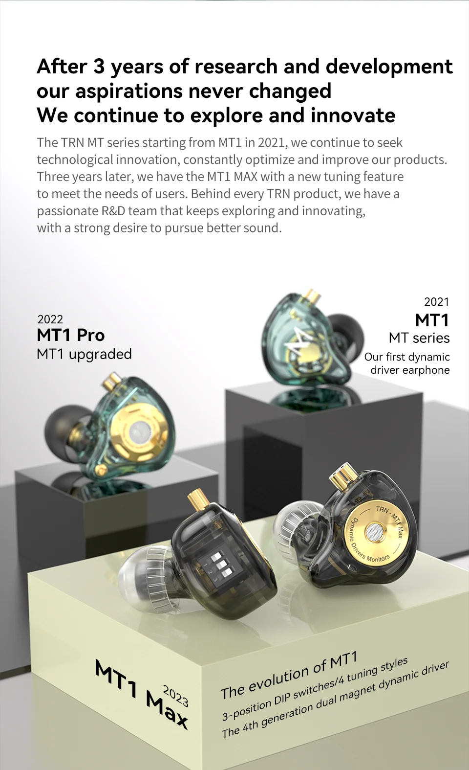 TRN MT1 MAX 10mm Dual Magnet Dynamic Driver IEM price bd