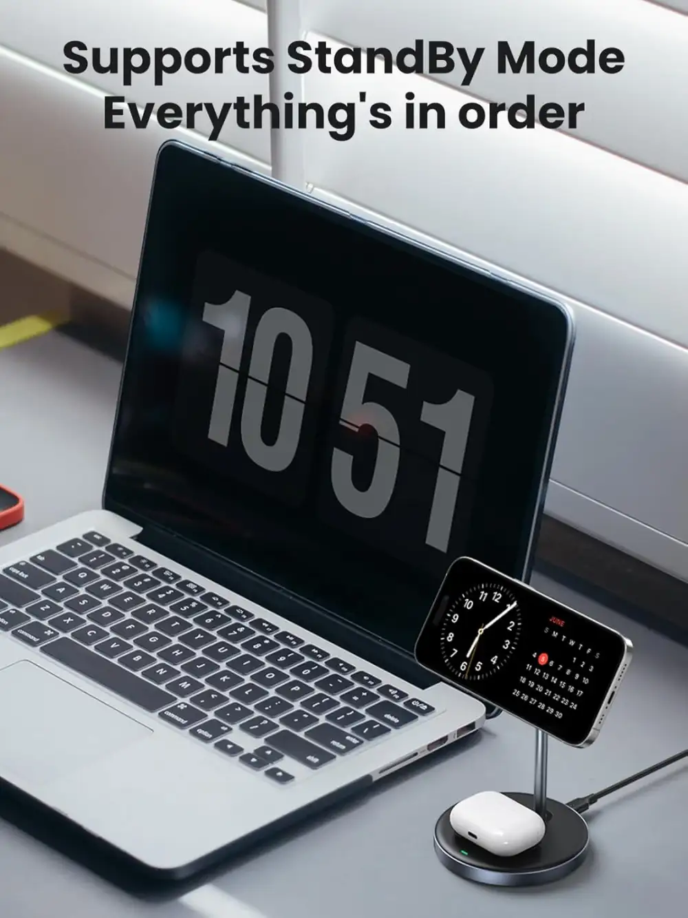 UGREEN MagFlow 2-in-1 Magnetic Wireless Charging Station (90668)
