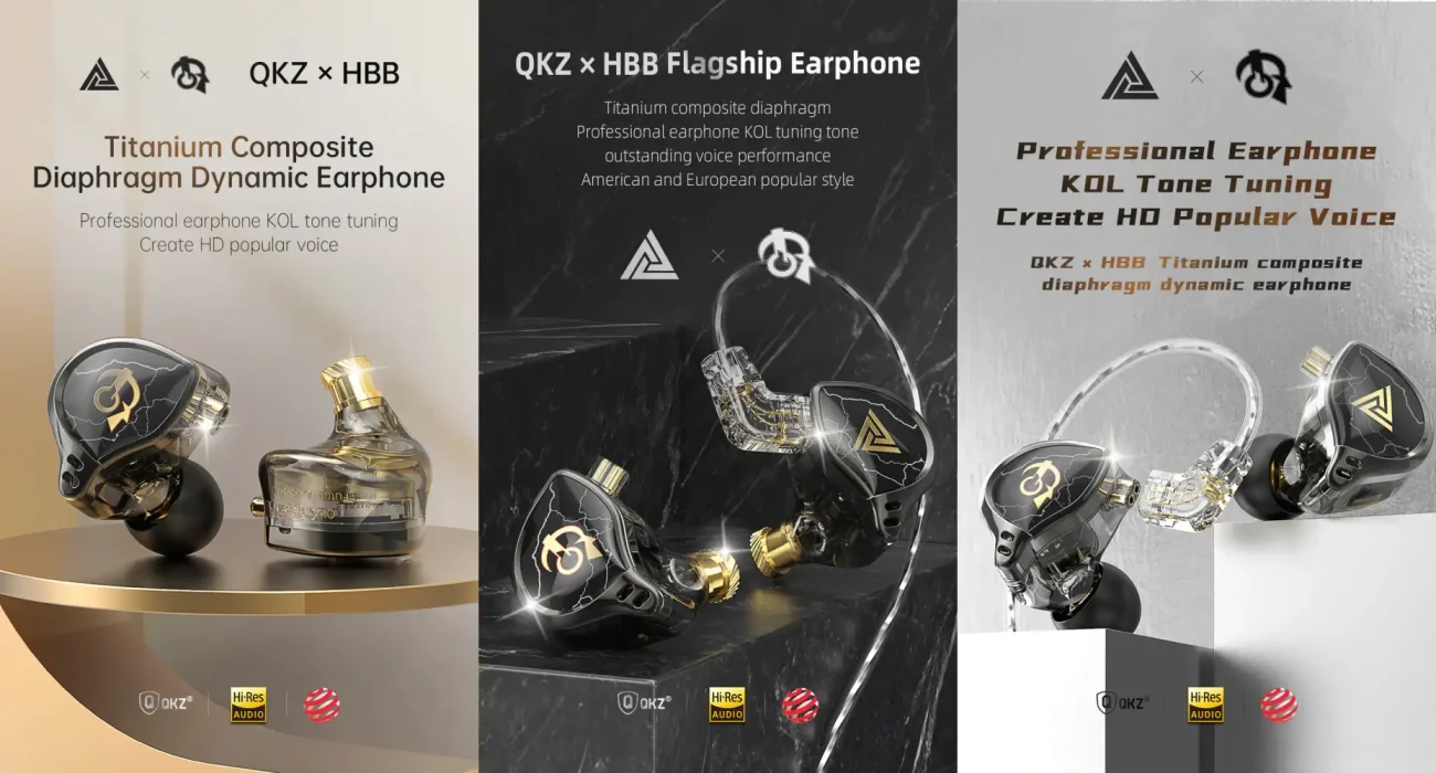 QKZ x HBB Titanium-Coated Diaphragm Driver Earphones (Mic) price bd