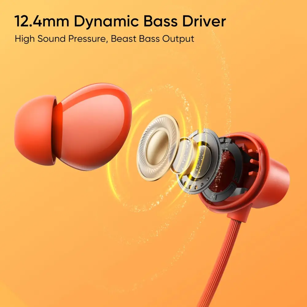 Realme Buds Wireless 5 Lite -12.4mm Dayamic Bass Driver