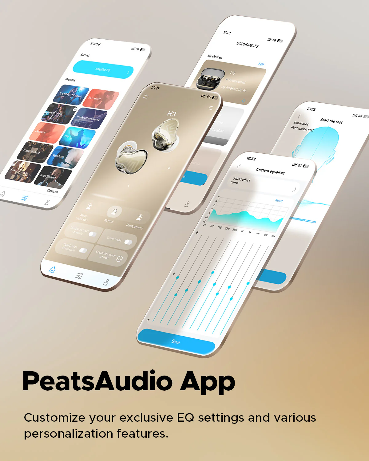 SoundPEATS H3 Earbuds Peatsaudio App bd