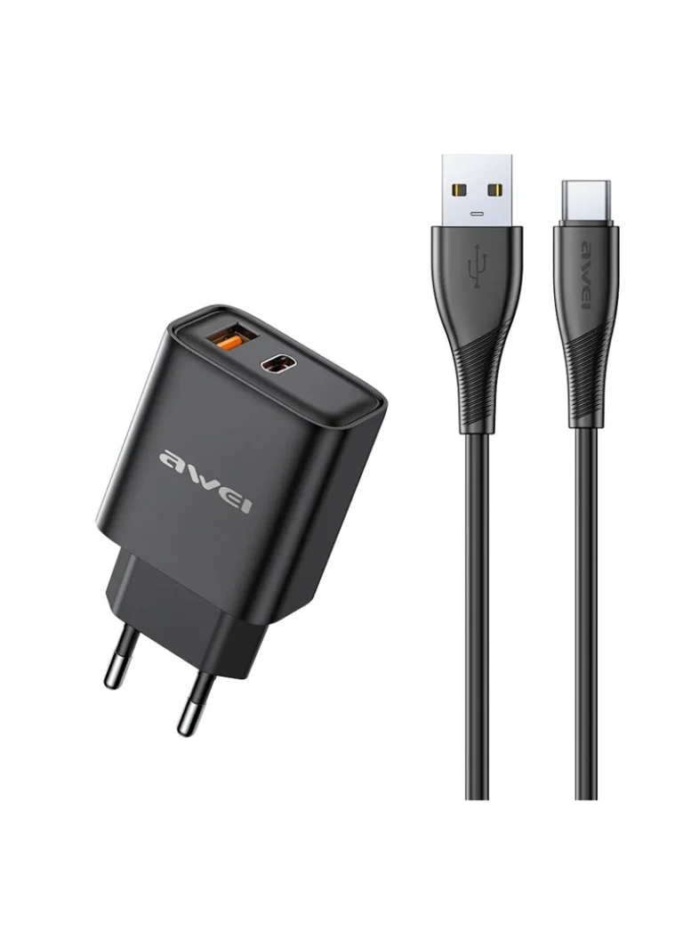 Awei PD81T-EU 22.5W GaN Fast Charger with Cable