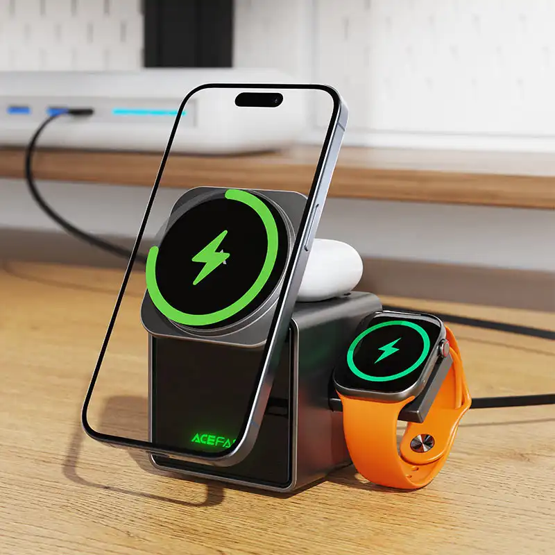 ACEFAST E34 3-in-1 Desktop Wireless Charging Holder Best Price Bd