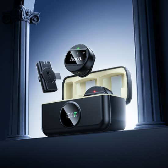 Hoco L22 Wireless Dual Microphone Type C and Lightning Set