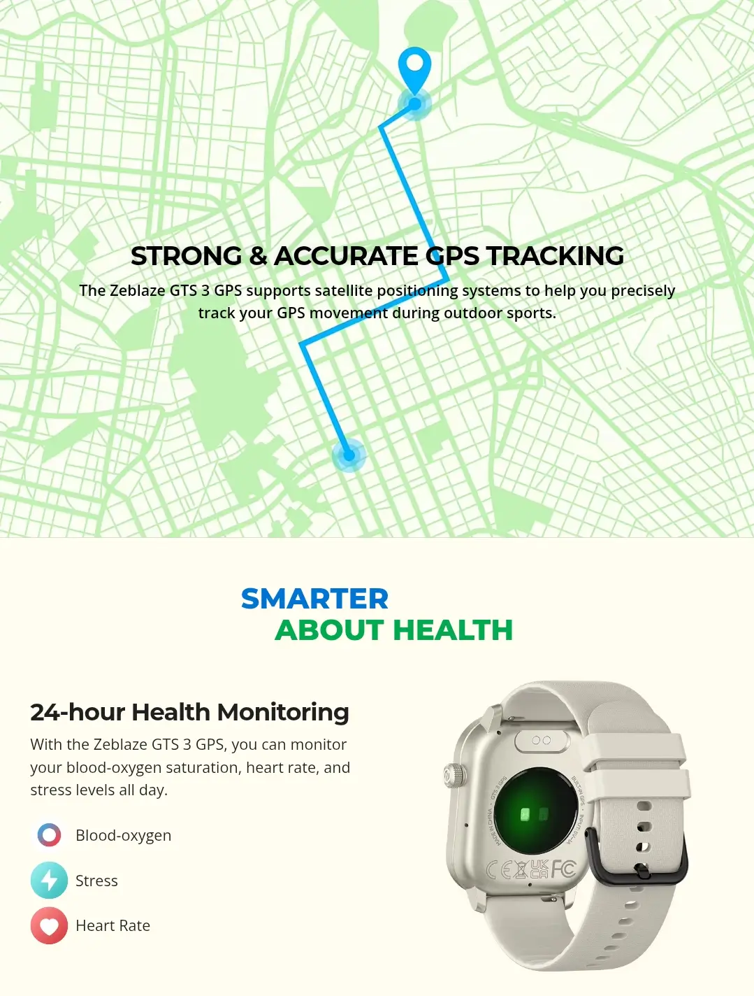 Zeblaze GTS 3 GPS Smart Watch 