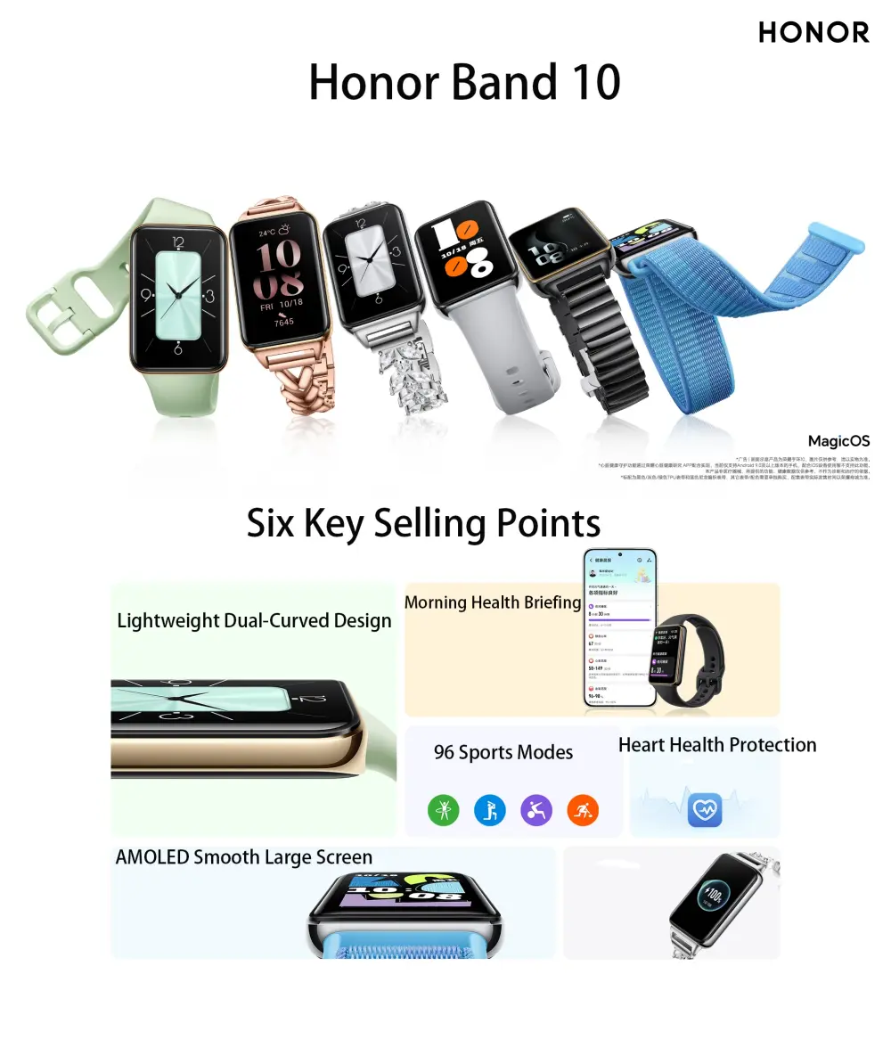 HONOR Band 10 60Hz AMOLED Smartband