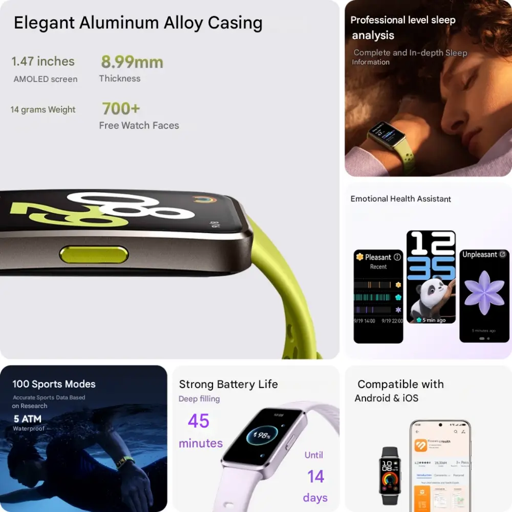 Huawei Band 10 Aluminum Alloy Fitness Band
