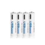 AiVR USB-C Rechargeable Batteries 4pc AAA 950 mWh