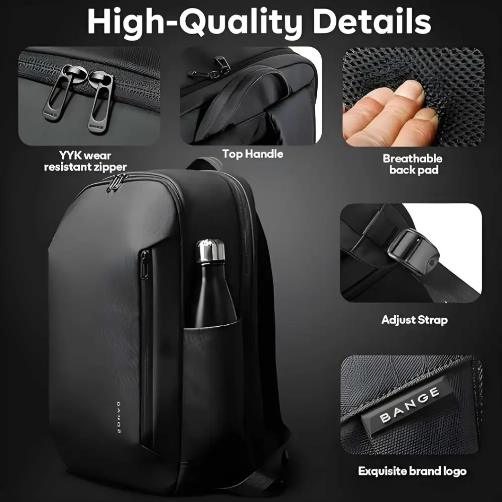 Bange BG3057 Waterproof 15.6 Inch Multi Pocket Travel Backpack