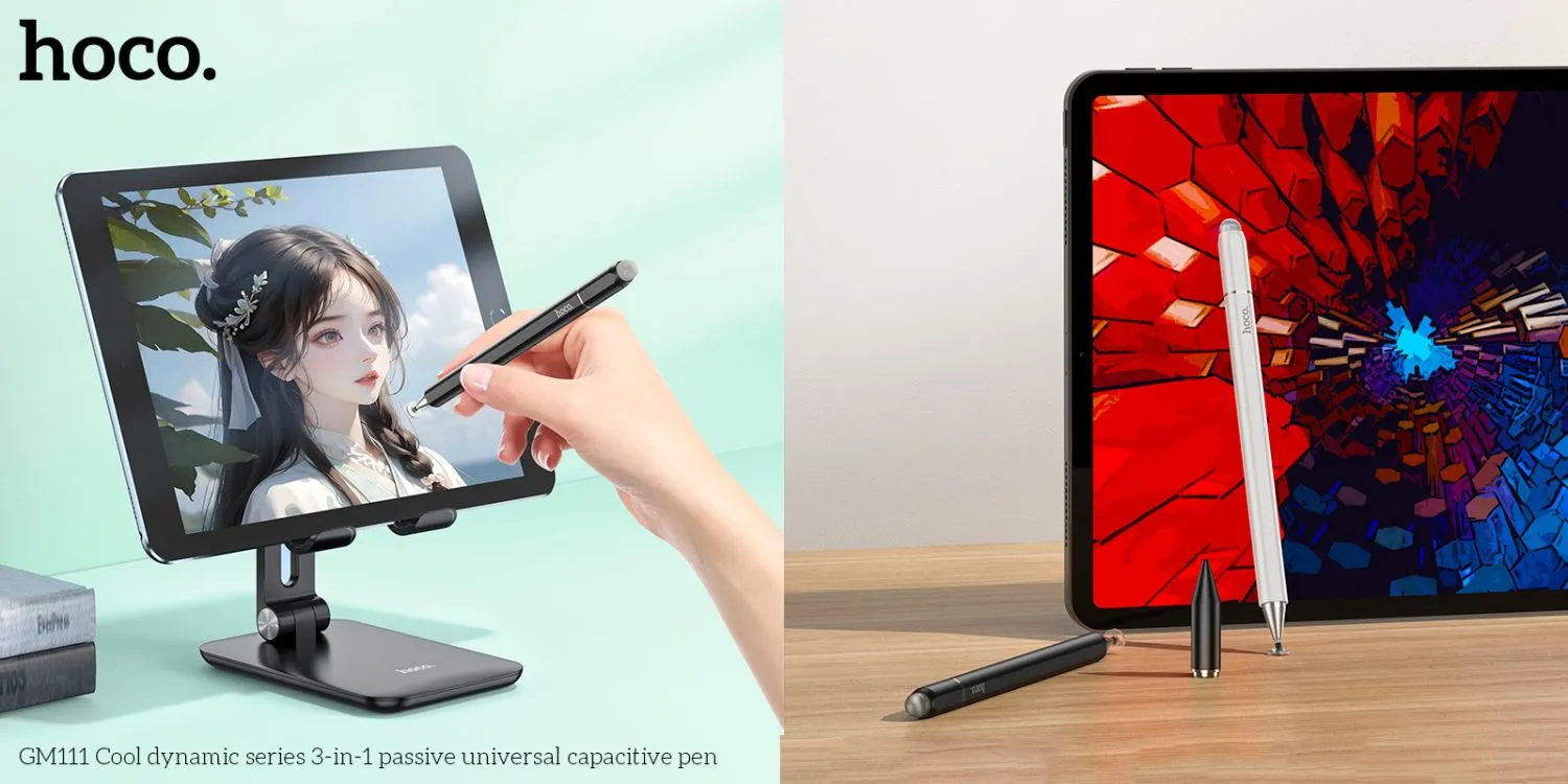 Hoco GM111 Cool Dynamic series Stylus 3 in 1 Passive Universal Capacitive Pen