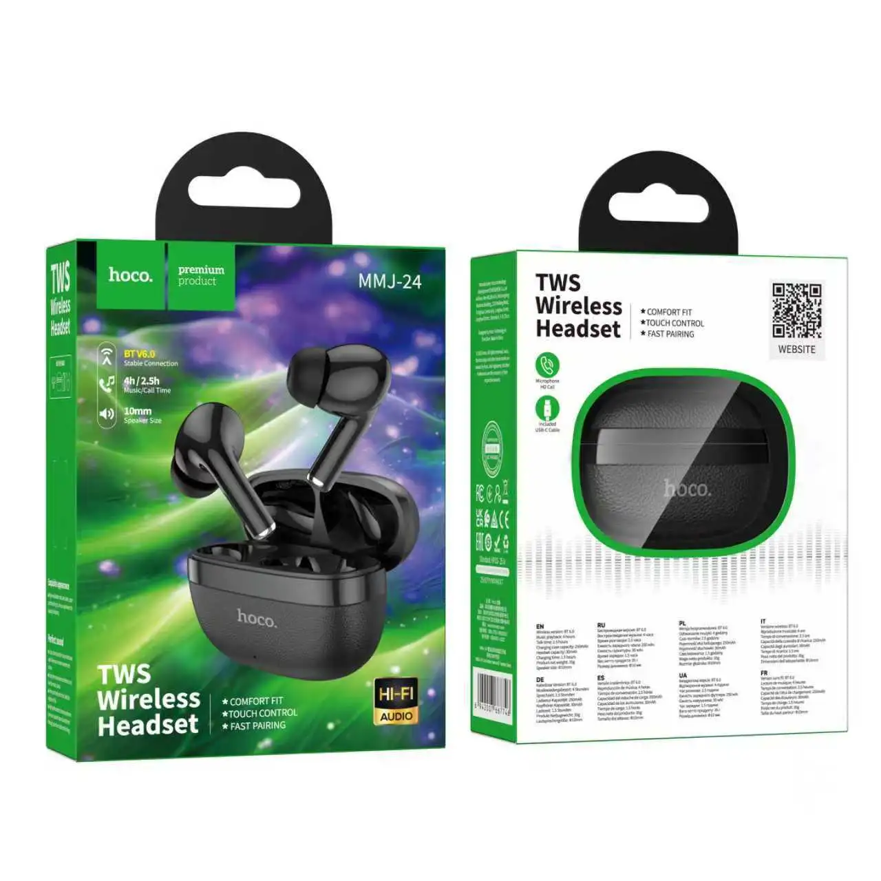 Hoco MMJ24 Cool Leather Texture True Wireless Earbuds