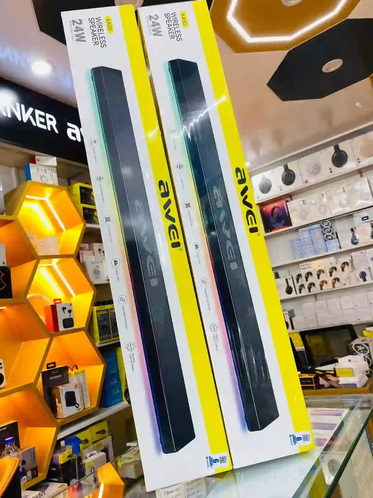 Awei KA50 24W Output with Dynamic Lighting Effect Stereo Sound TV Bar Speaker