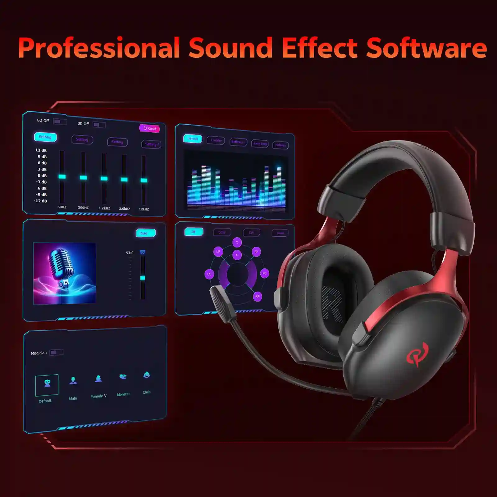 QCY Heroad VN200 Pro 7.1 USB Wired RGB Gaming Headset (QCY-H7GM)