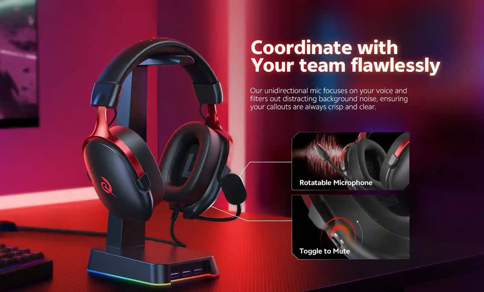 QCY Heroad VN200 Pro 7.1 USB Wired RGB Gaming Headset (QCY-H7GM)