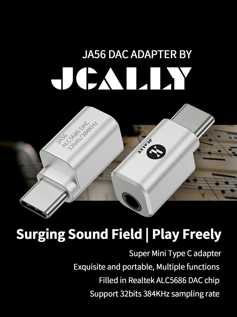 JCALLY JA56 Audio Adapter Type C Male to 3.5mm