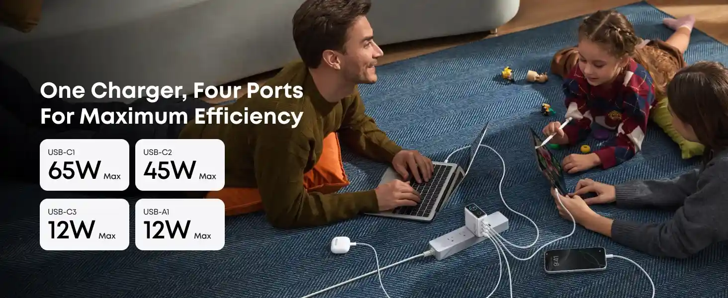 Anker Zolo 140W 4-Port Multi Device Charging