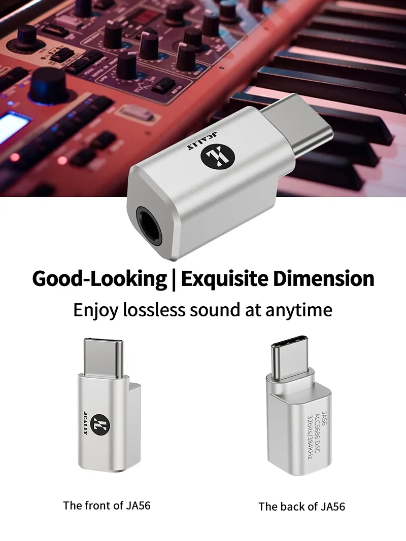 JCALLY JA56 Audio Adapter Type C Male to 3.5mm