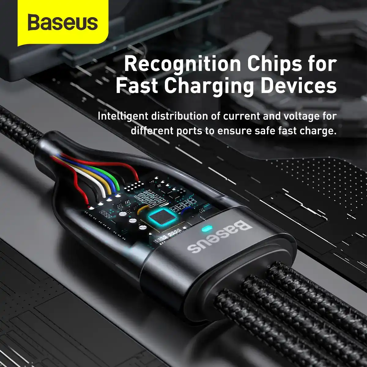 Baseus 100W Two-for-three Flash Series Fast Charging Data Cable
