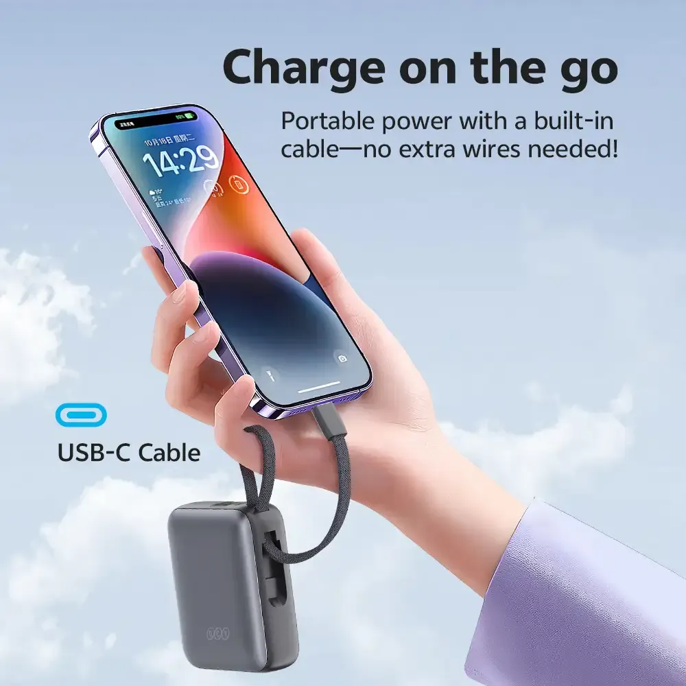 QCY PB10C 10000mAh 35W PD Fast Charging Mini Power bank
