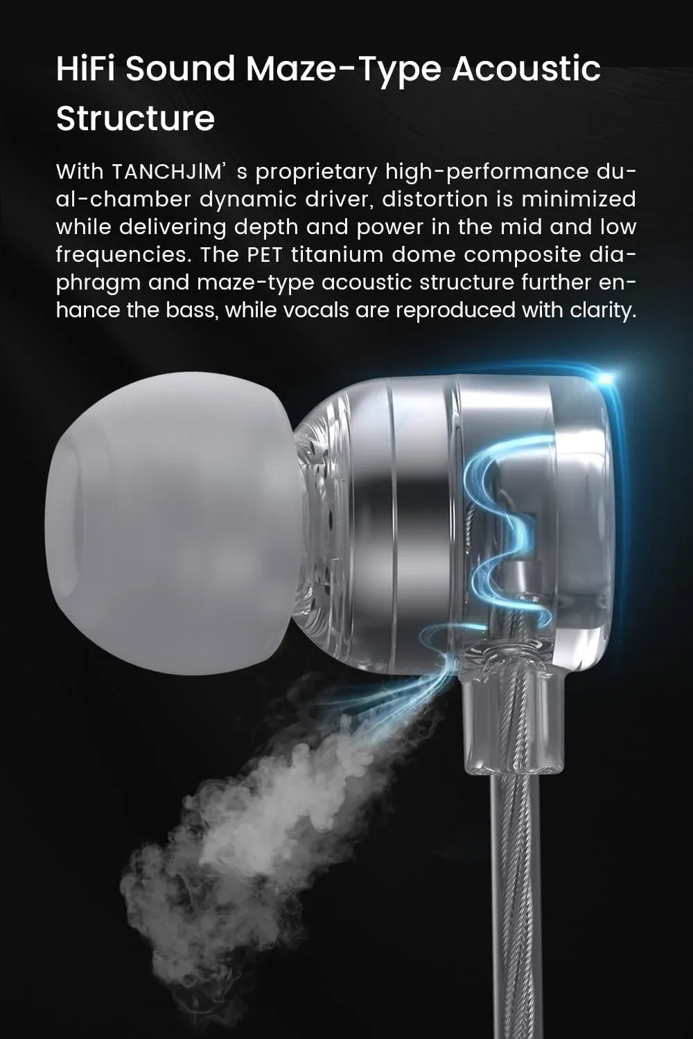 TANCHJIM Zero Ultima 3.5mm Mic HiFi Earphones