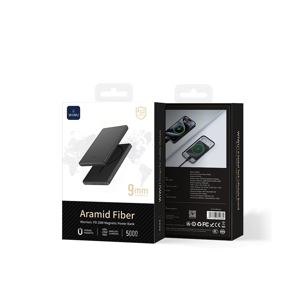 WiWU Wi-P072 Warriors PD 20W Magnetic Power Bank 5000mAh