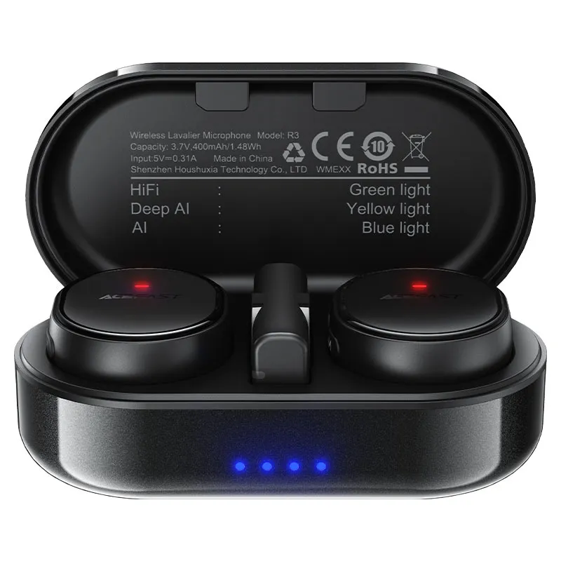 ACEFAST R3 wireless magnetic lavalier microphones