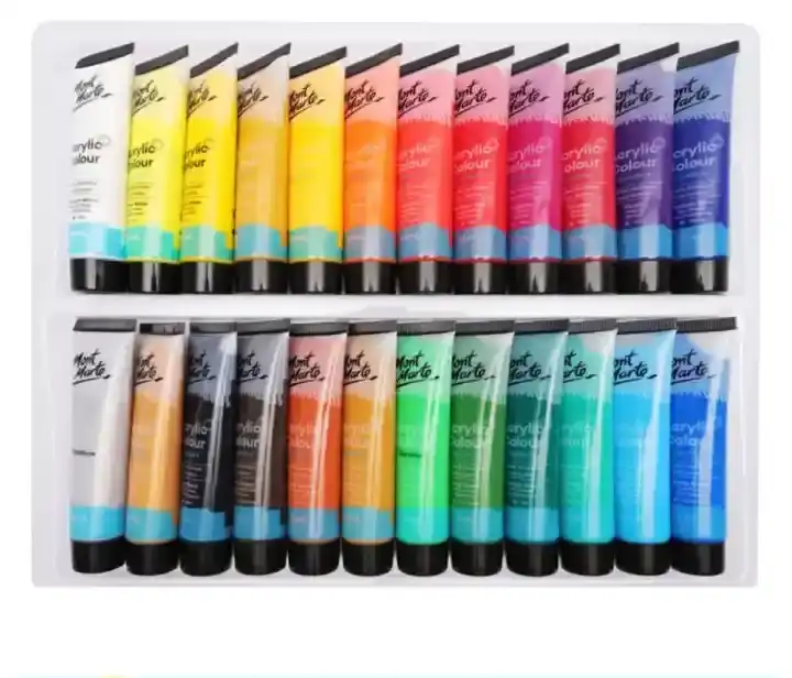 Mont Marte Acrylic Paint – Set of 12 Colors (Multicolor)