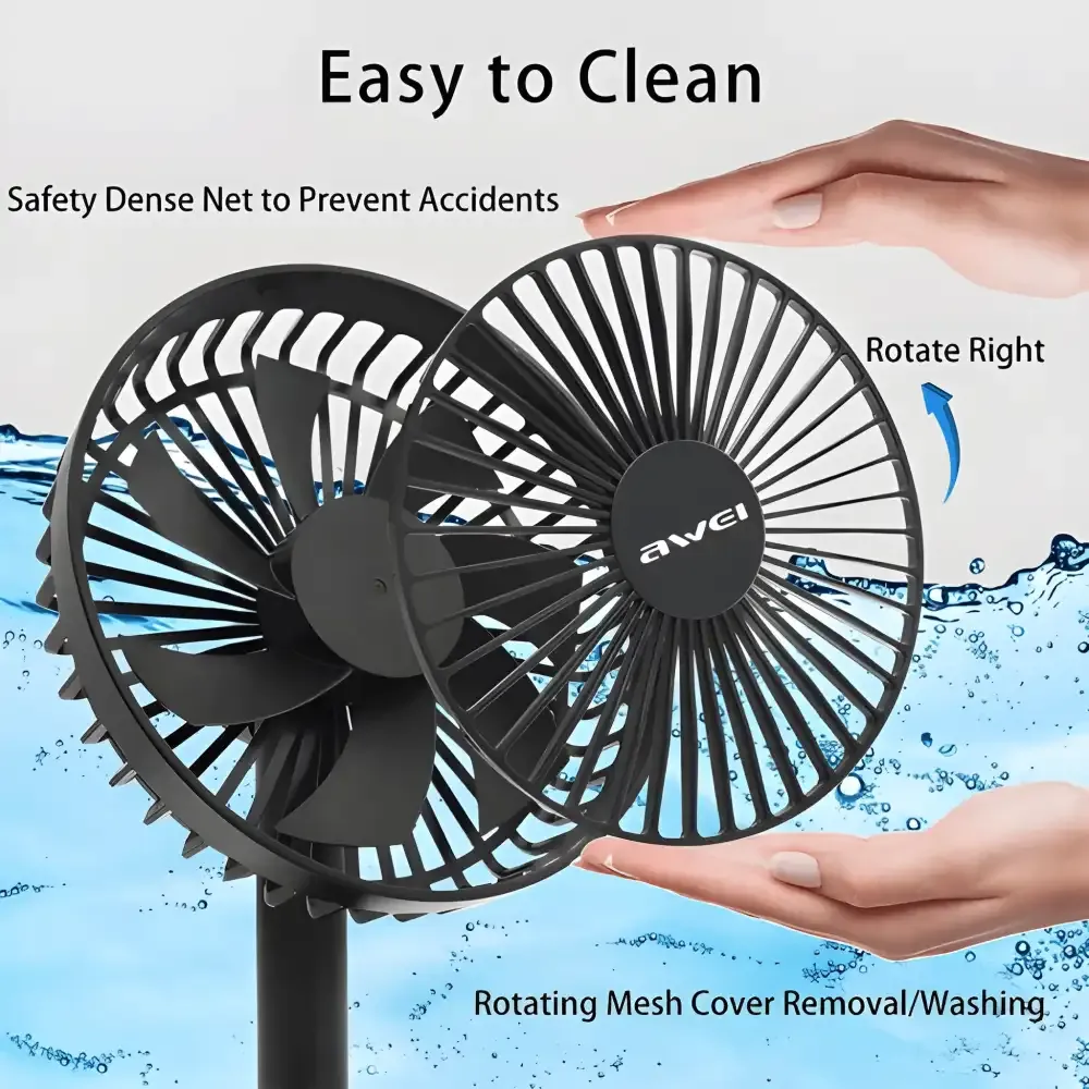 Awei F30 Mini Portable Rechargeable Desk Stand Fan in bd