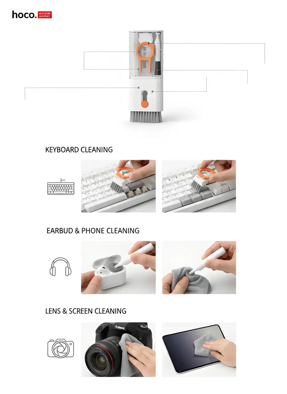 Hoco UT2 10 IN1 Digital Cleaning Kit 