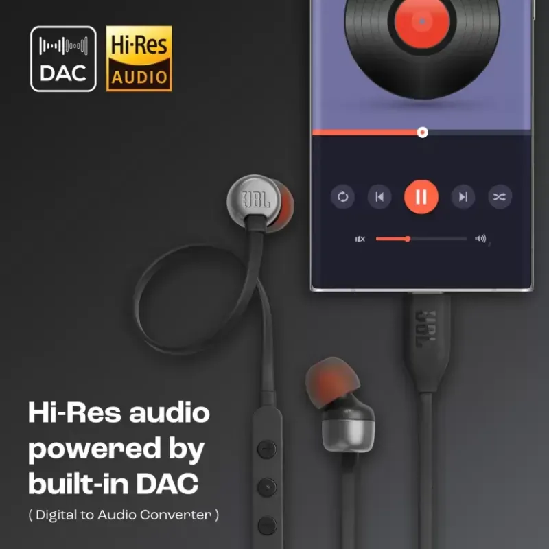 JBL Tune 310C Type C Hi-Res Earphone with Mic
