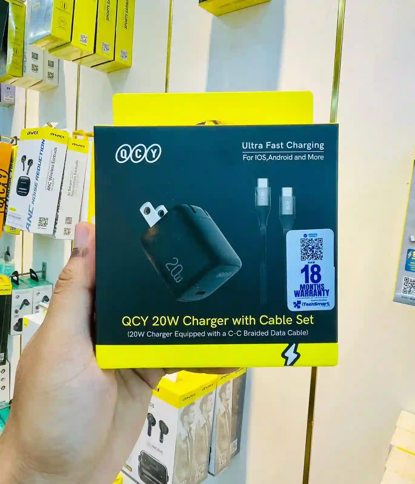 QCY 20W Charger with Cable Set (CK02-MG)