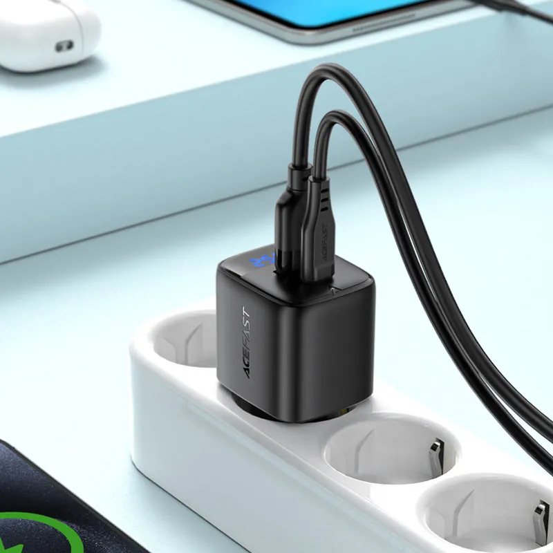 ACEFAST A114 PD25W GaN Wall Charger with Digital Display