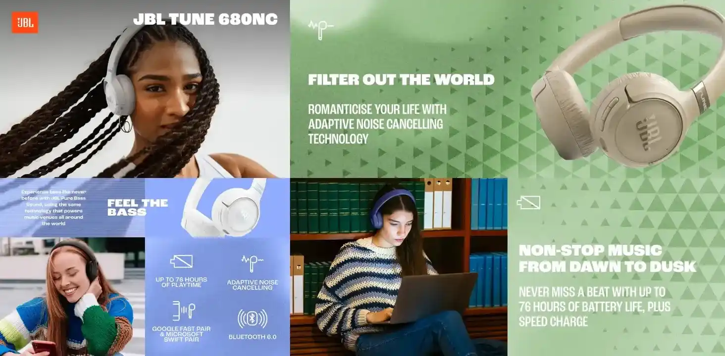 JBL Tune 680NC On-Ear Headphones