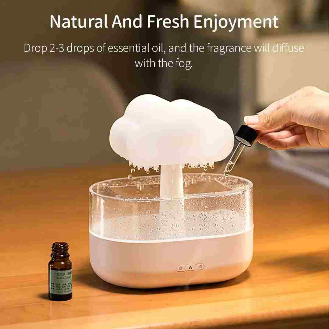 Rain Cloud Night Light Humidifier with Raining Water Drop Sound & 7-Color LED Light Price in bd