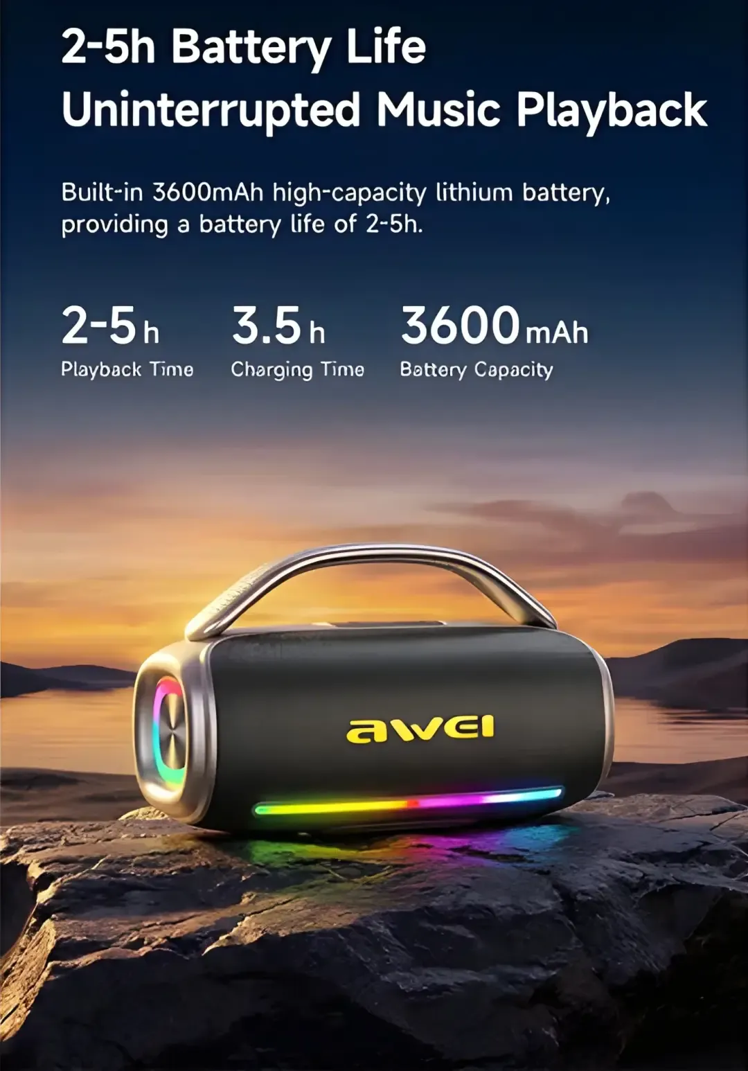 Awei Y887 Pro 40W Colourful Light Outdoor Wireless Speaker